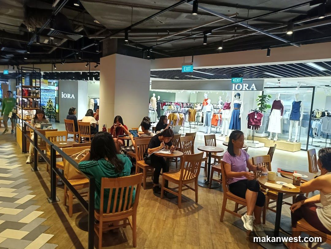 Shopping Mall Interior with Dining Area