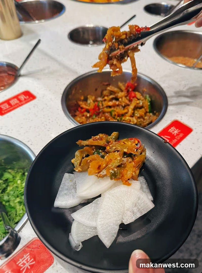 Dining Table with Hot Pot Ingredients