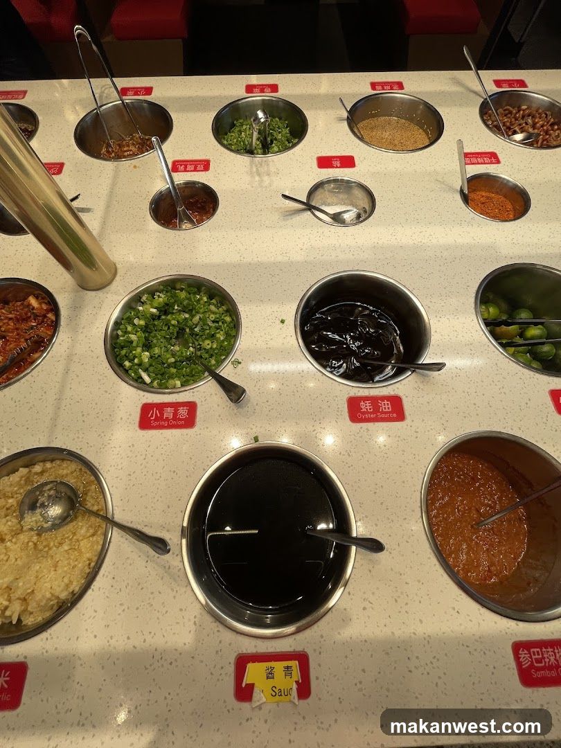 Sauce Bar at Restaurant