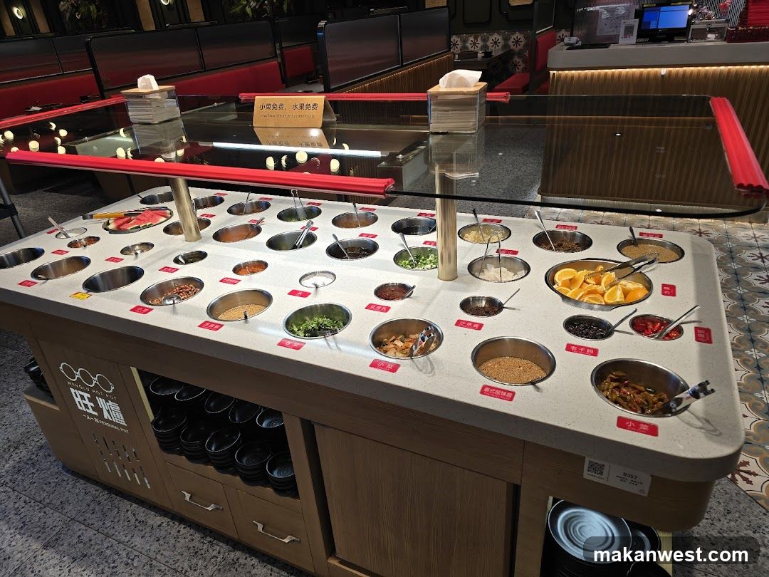 Dining Table with Condiments and Ingredients