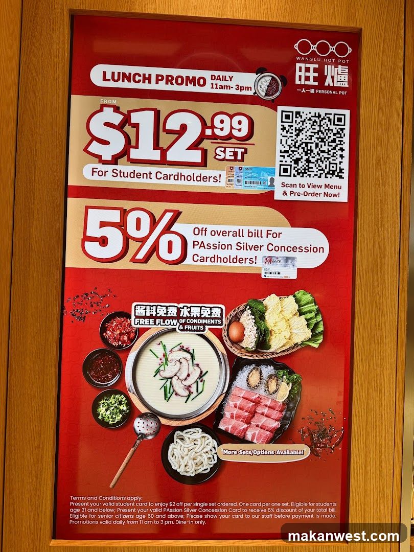 Wanlou Hot Pot Lunch Promo Flyer