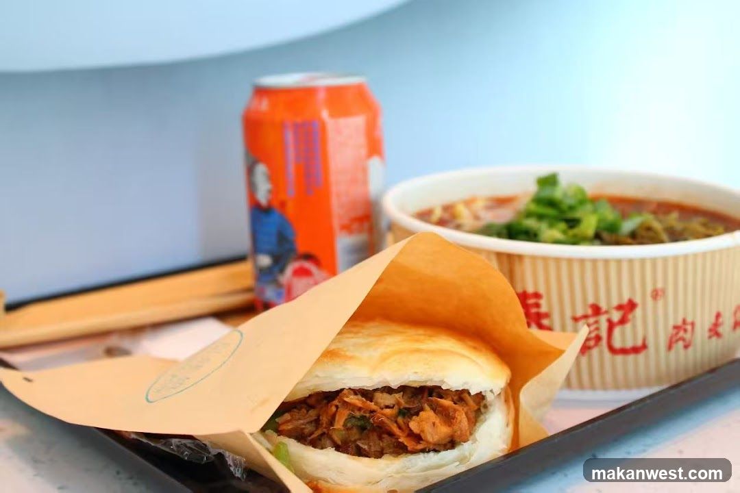 Food Tray with Bun and Soup