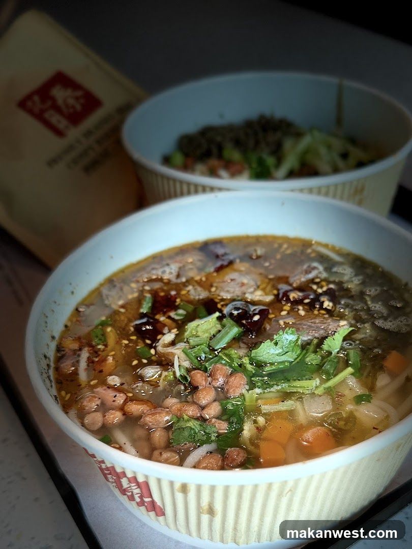 Bowl of Noodle Soup with Toppings