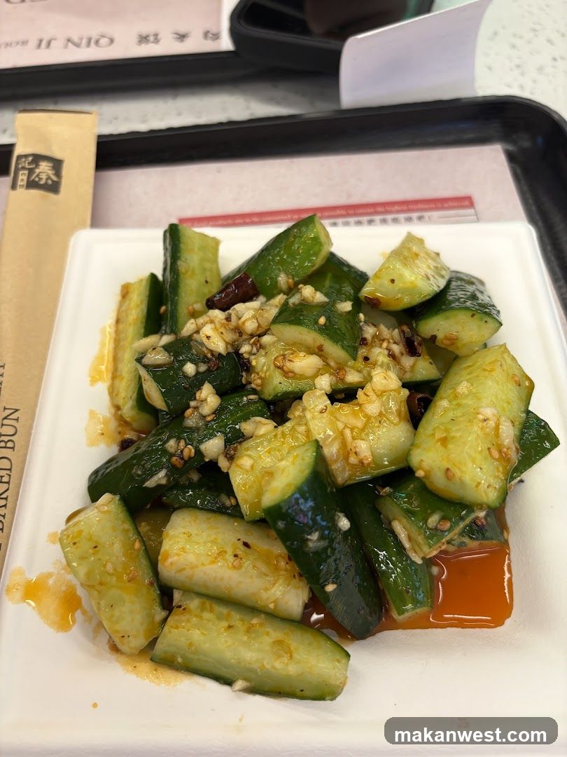 Cucumber Salad with Garlic and Chili Oil