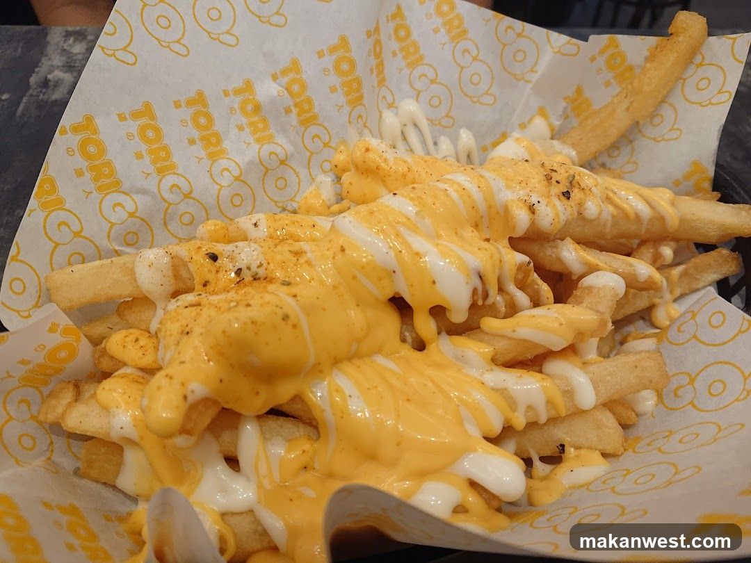 Loaded Fries with Cheese and Mayo