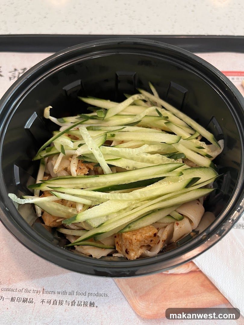 Cucumber Topped Noodle Bowl
