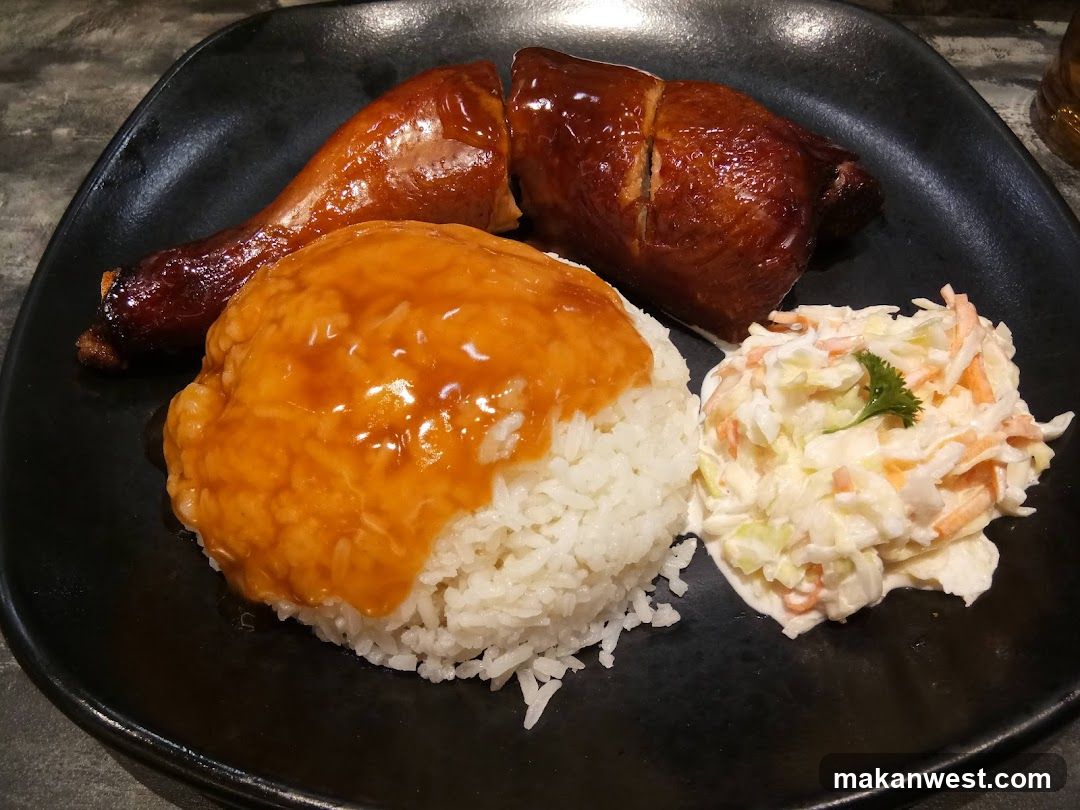 Roast Chicken Rice Plate