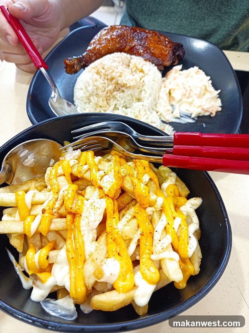 Food Plate with Fries and Chicken