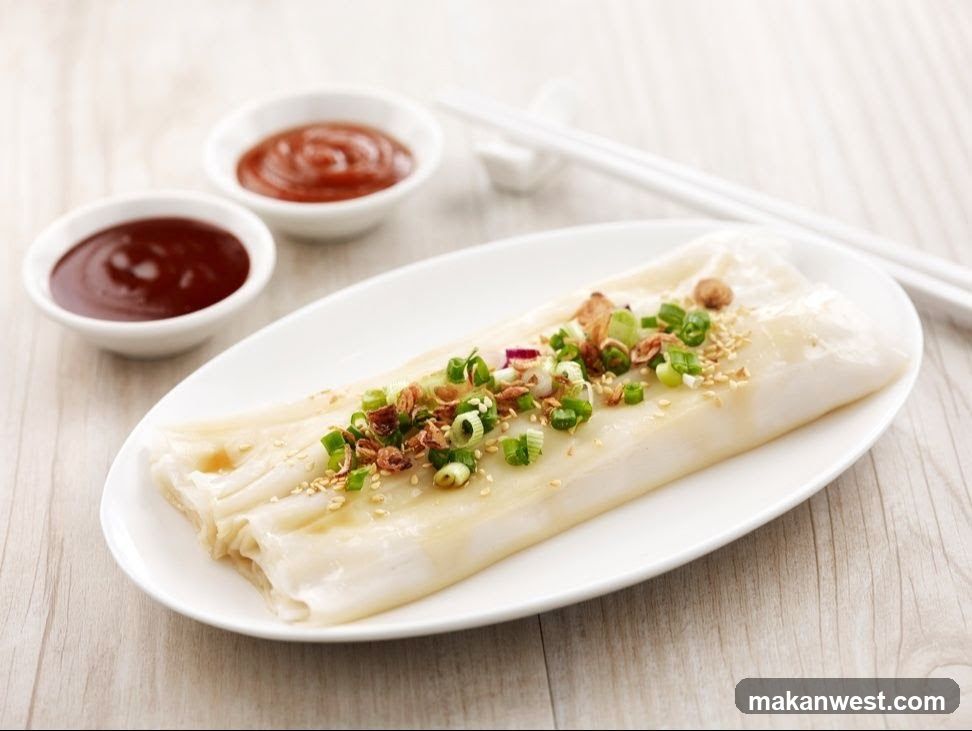 Steamed Rice Rolls with Sauces