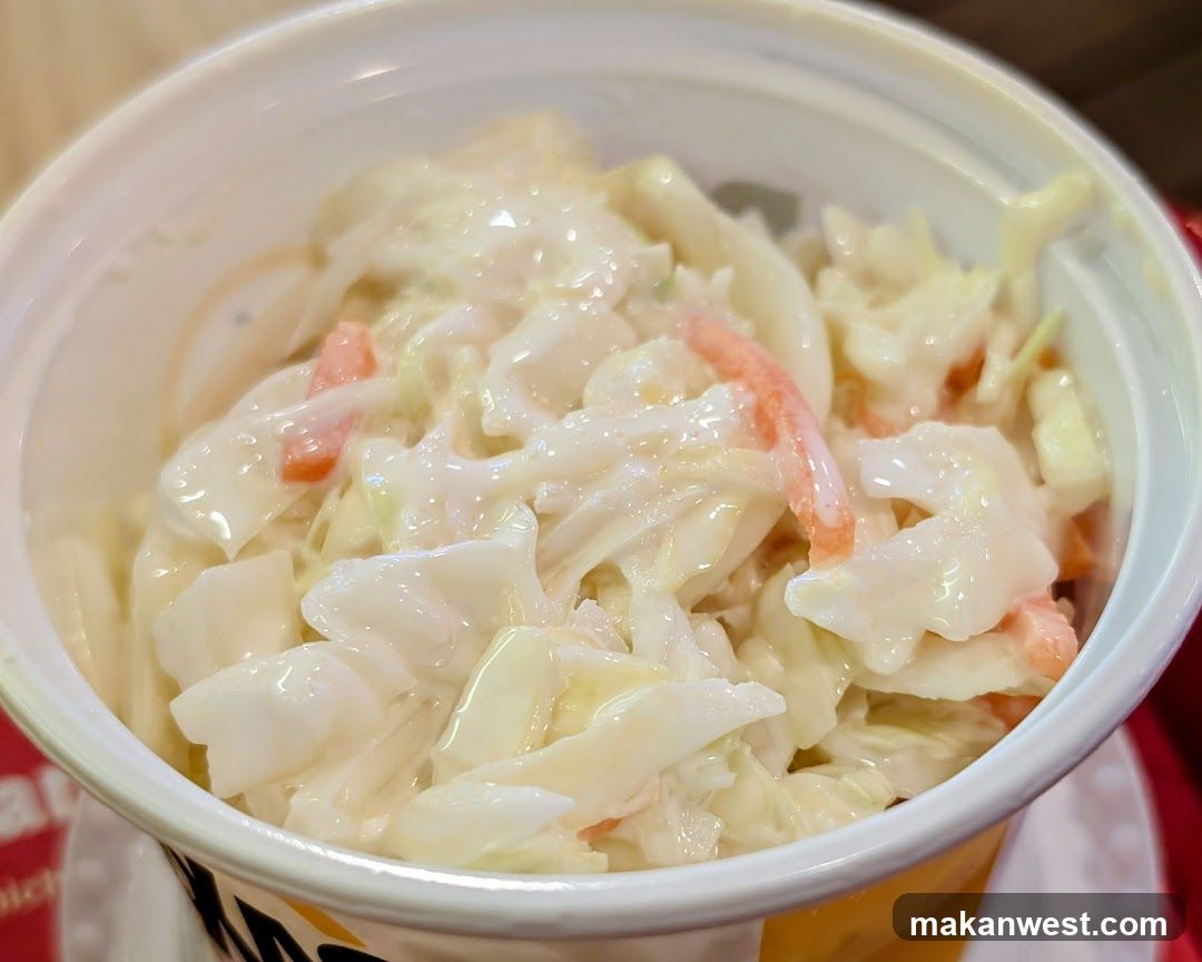 Coleslaw in a container