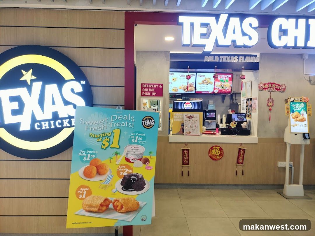 Texas Chicken Store Interior with Promotional Display