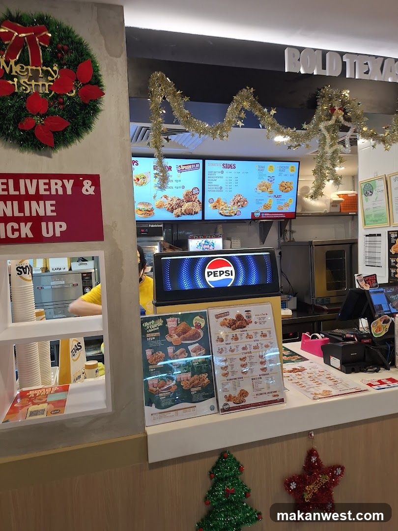 Christmas Decorated Food Counter