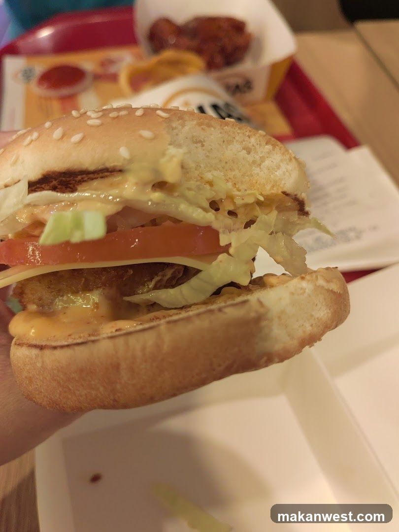 Burger with sides