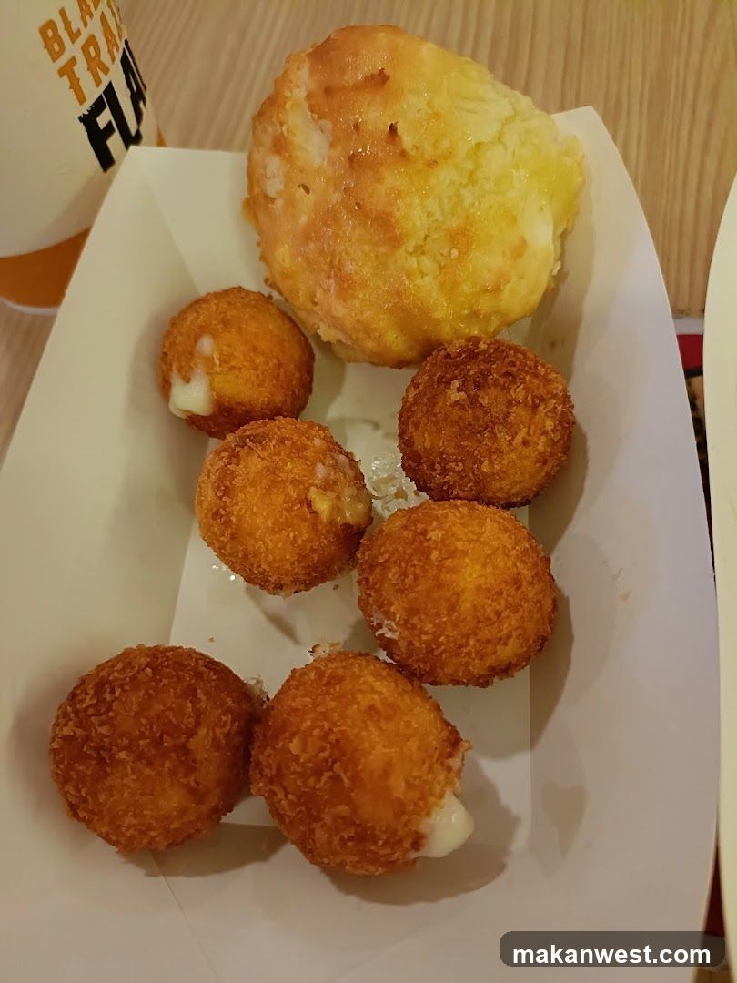 Fried Croquettes and Biscuit