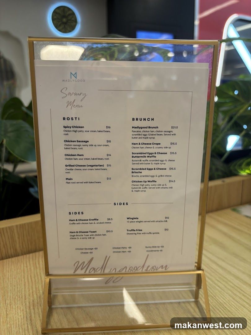 Madlygood Savoury Menu