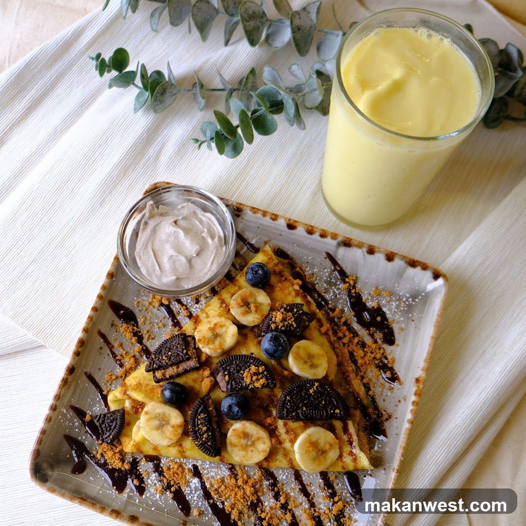 Breakfast with Oreo Crust Pancakes