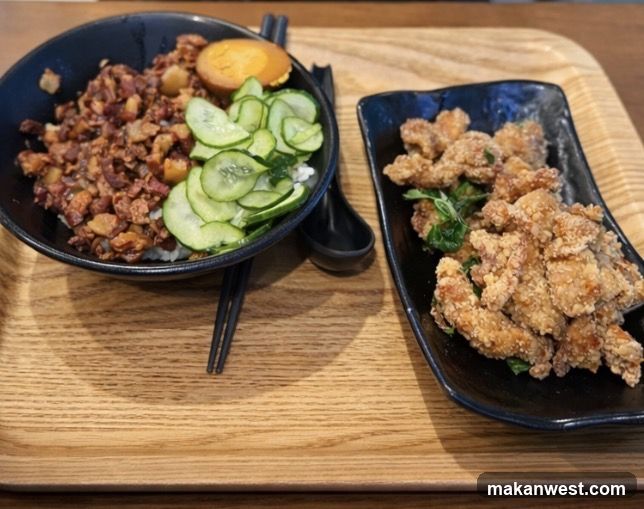 Bowl and Fried Chicken Dish