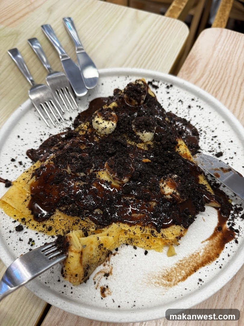 Chocolate Oreo Crepe with Banana