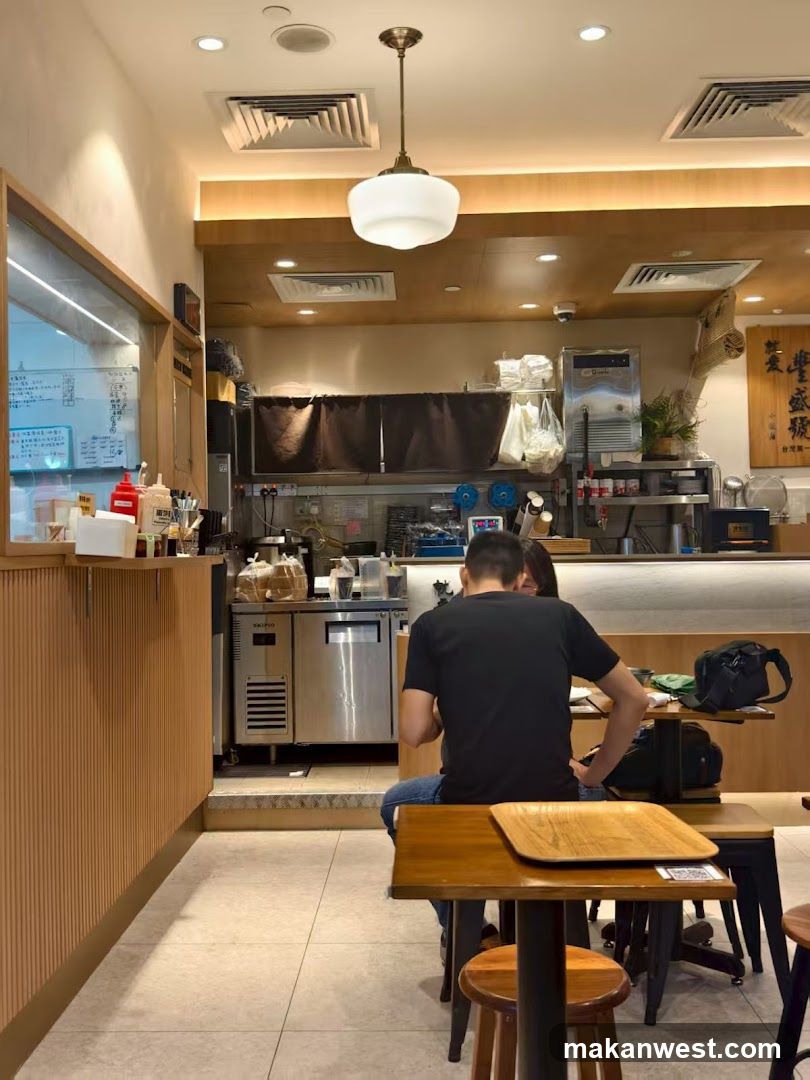 Interior of a small cafe or restaurant