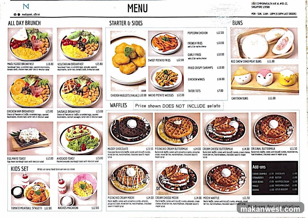 Madyfood Menu
