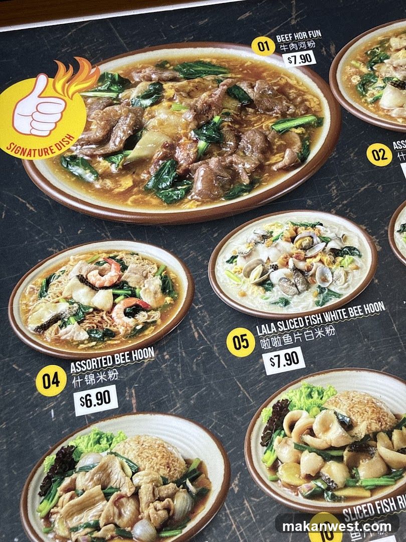 Bee Hoon Menu Page