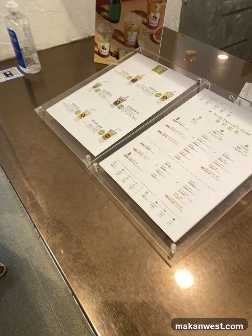 Beverage Menu Display