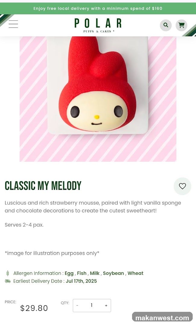 Classic My Melody Cake Page