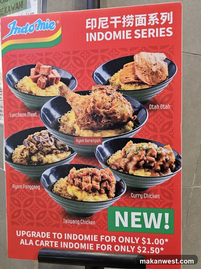 Indomie Series Menu Display