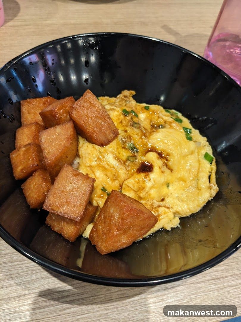 Bowl of Fried Rice with Tofu and Egg