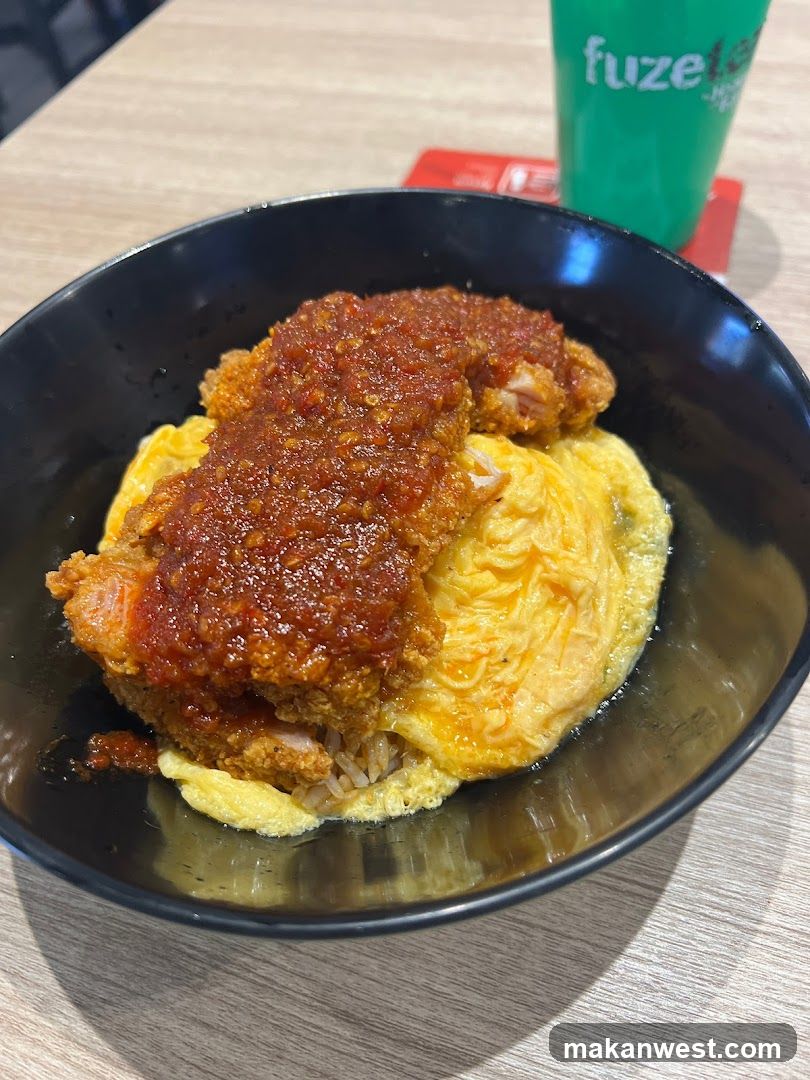 Fried Chicken with Egg and Sauce