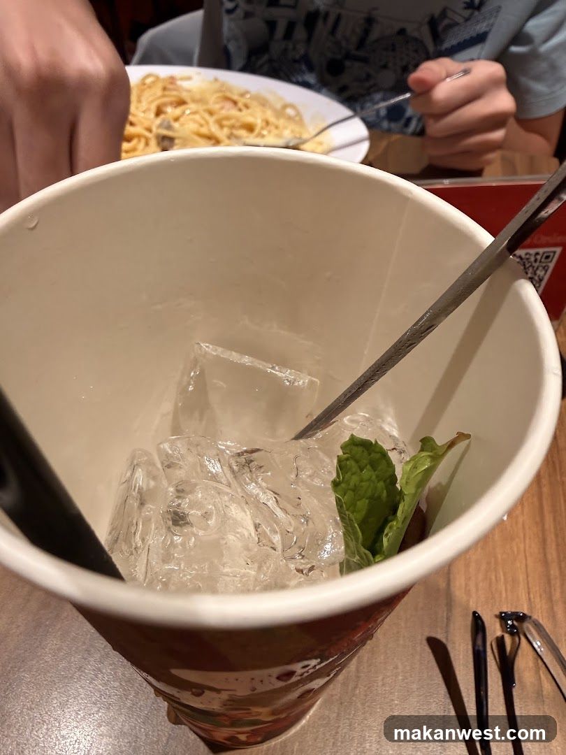 Drink with Ice and Mint