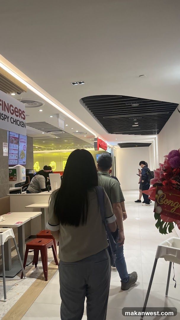 Interior of a food court or restaurant area