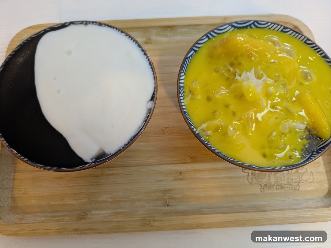Dessert Bowls on Wooden Board
