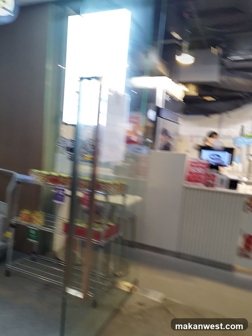 Interior of a food service area
