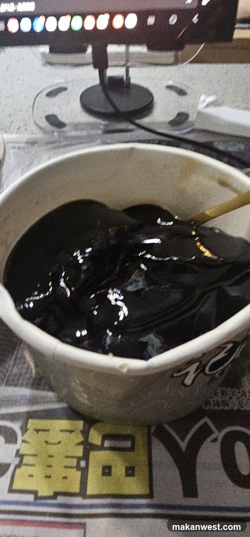 Bowl of Black Jelly Dessert
