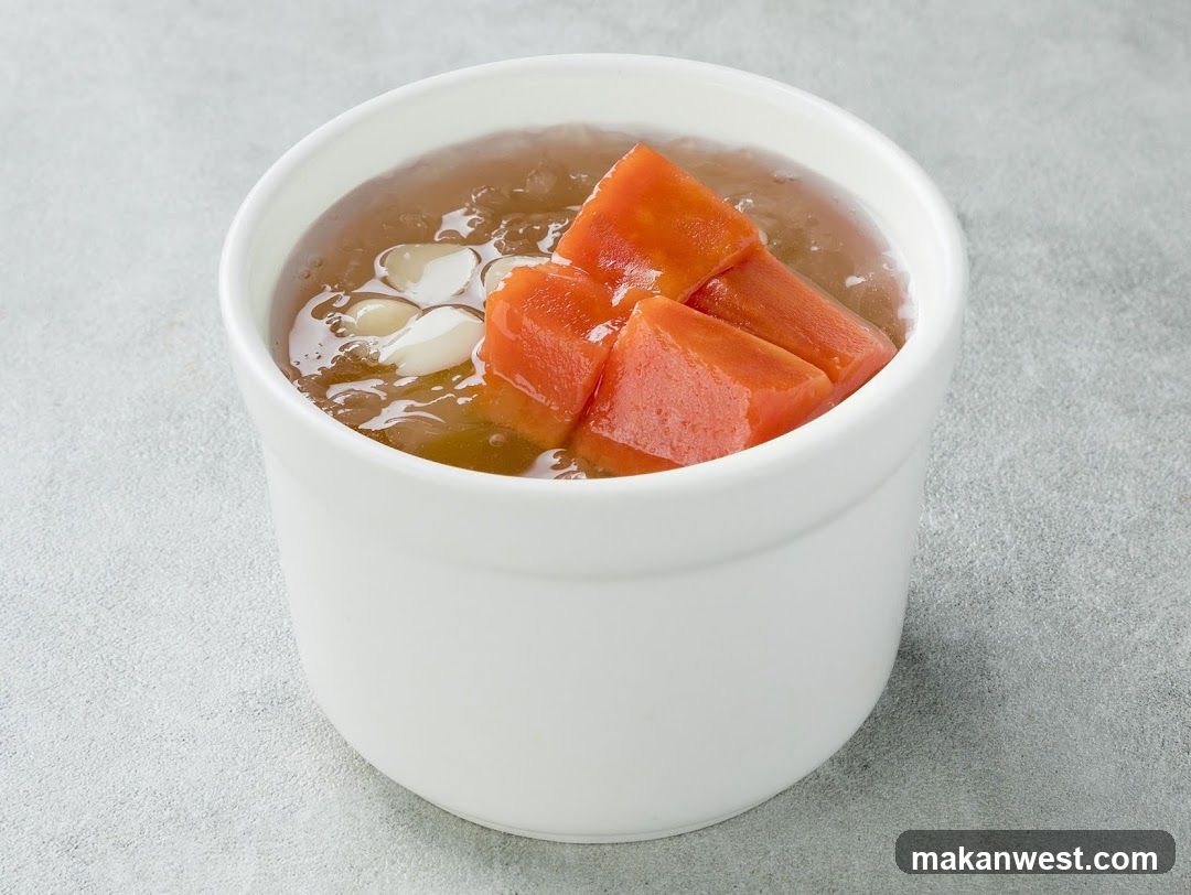 Papaya Soup with Coconut Milk