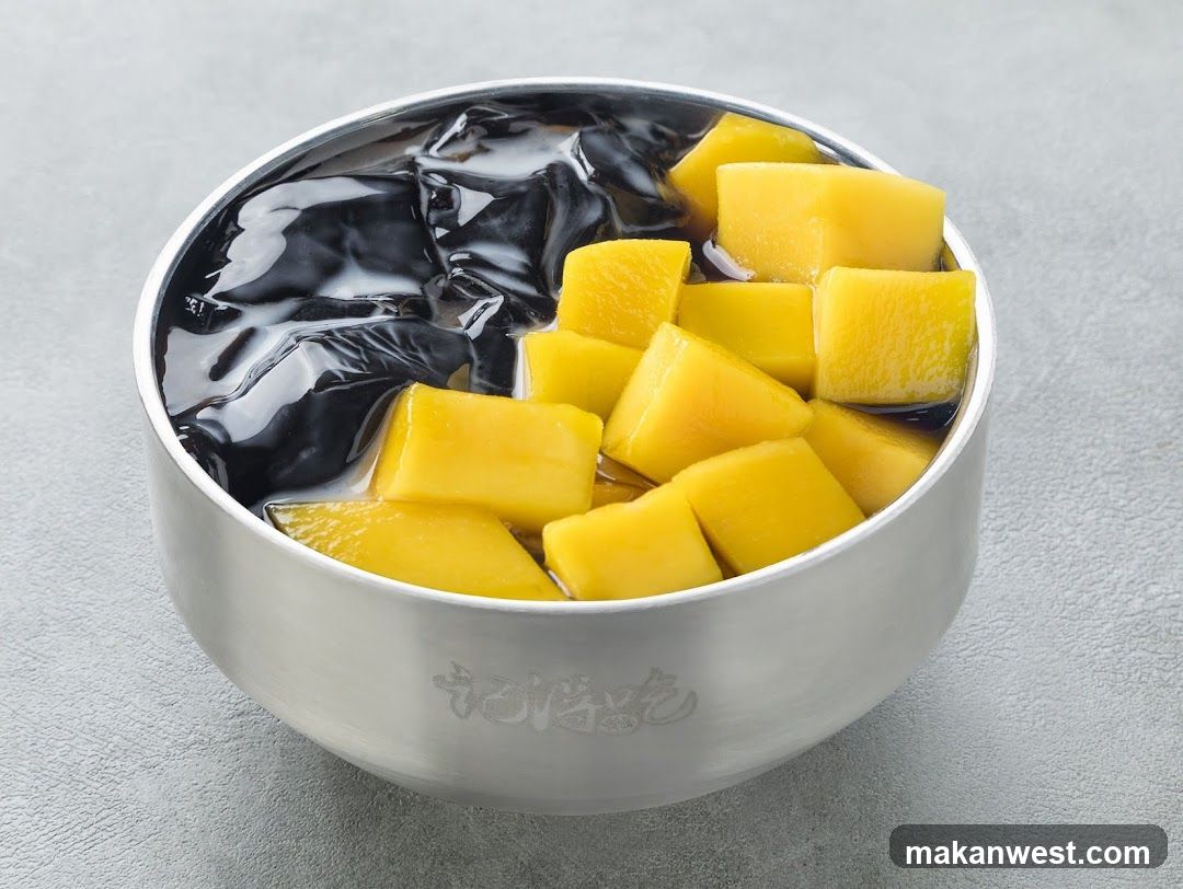 Mango and Black Jelly Dessert Bowl