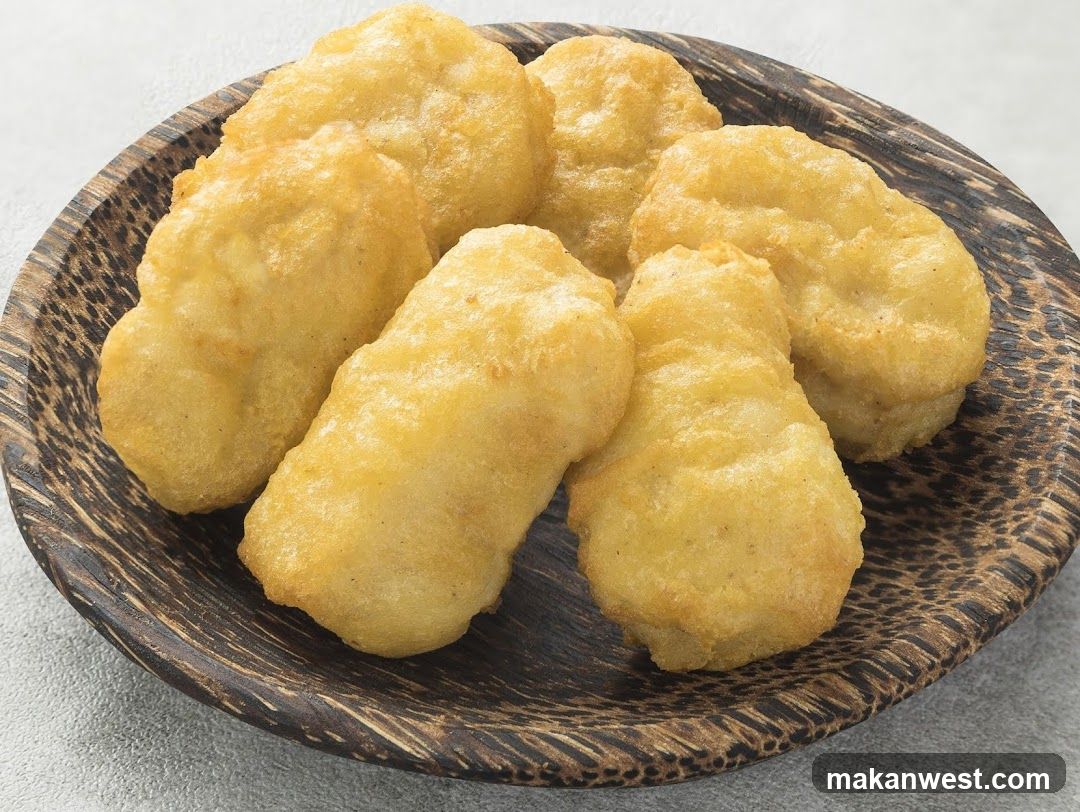 Fried Chicken Nuggets on a Wooden Plate