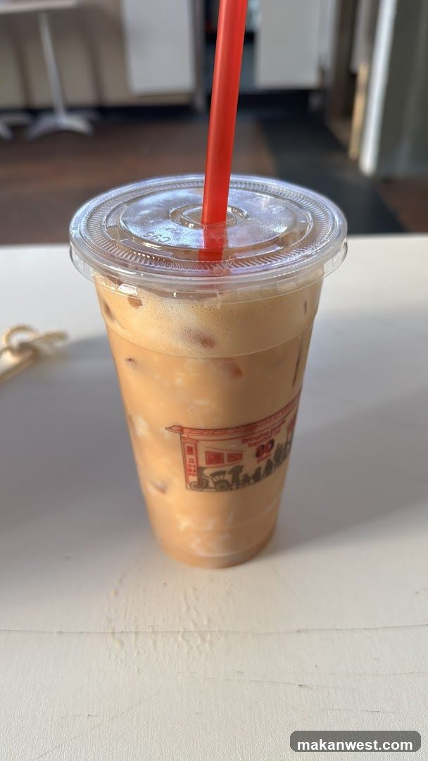 Iced Coffee with Red Straw