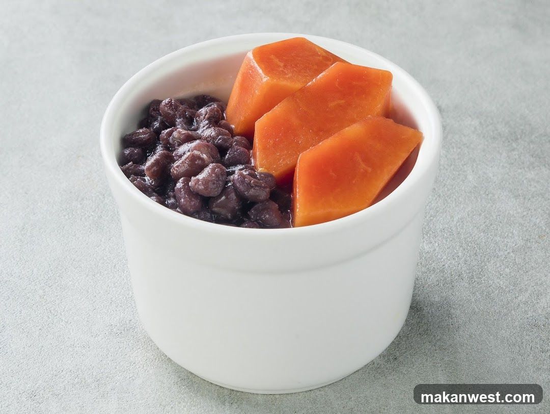 Papaya and Black Bean Dessert