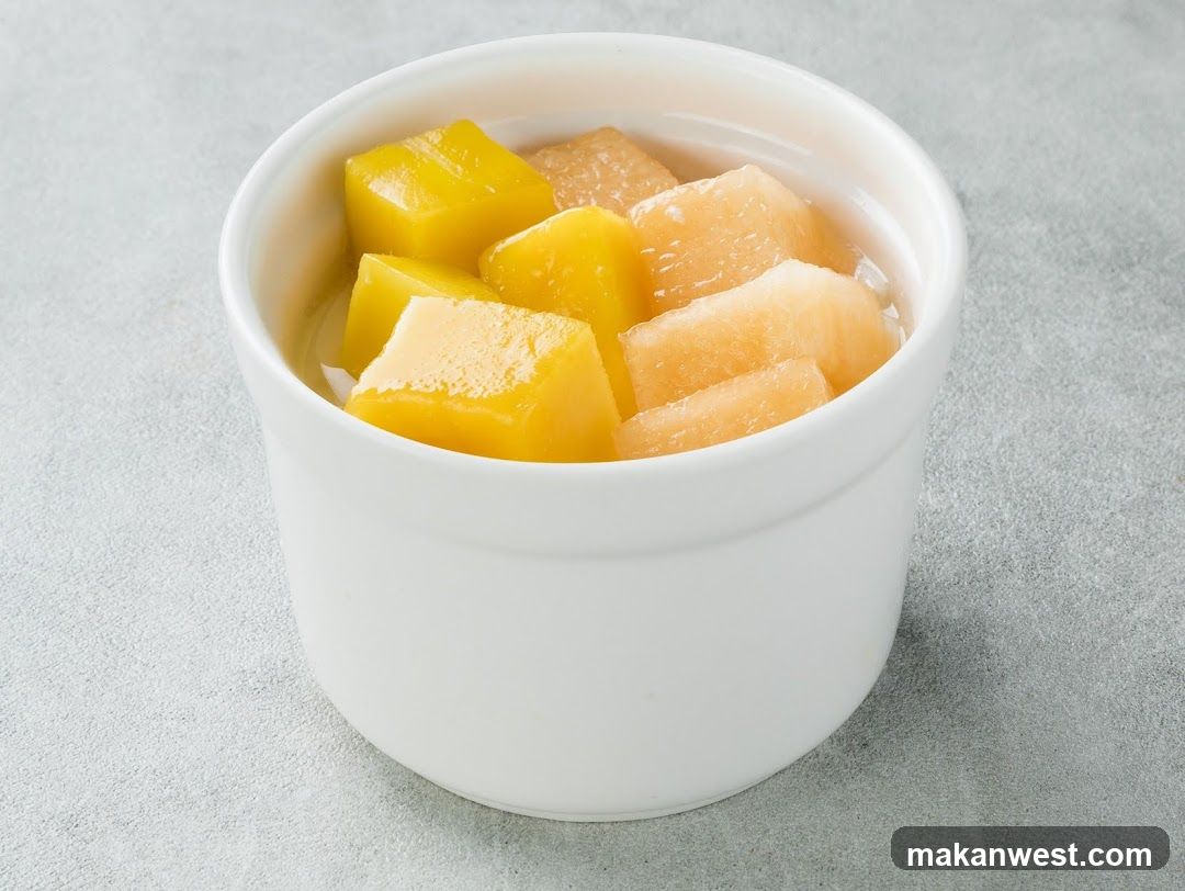 Fruit Dessert in White Bowl