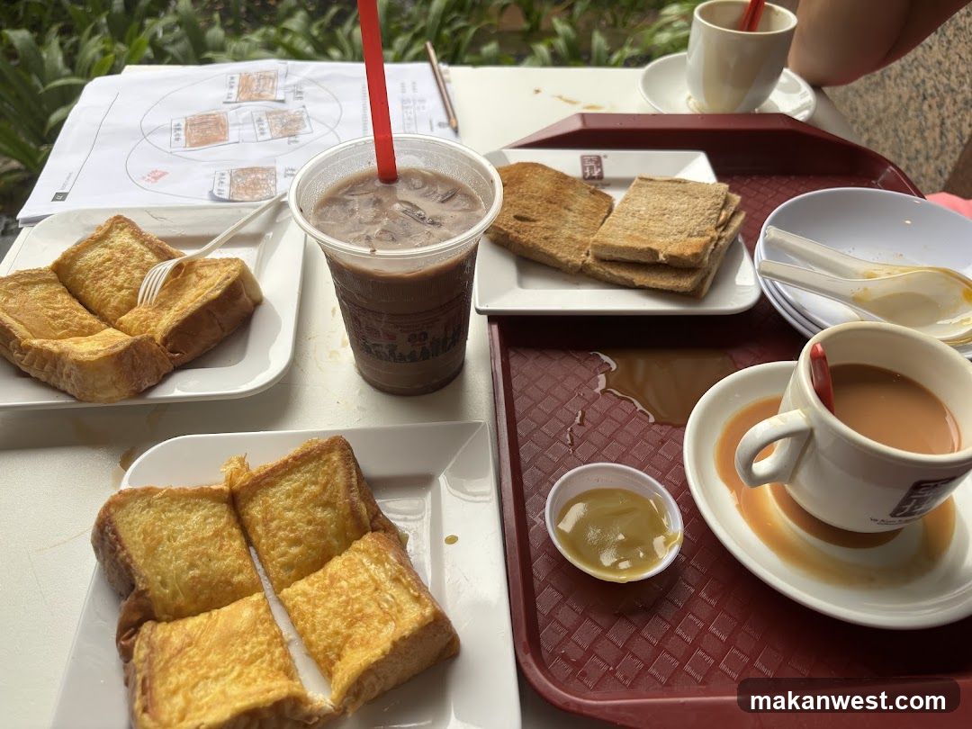 Breakfast Spread with Toast and Coffee