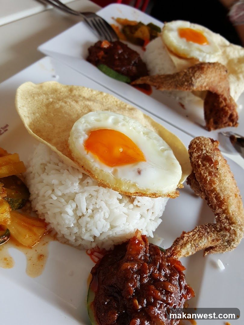 Fried Rice with Egg and Fried Chicken