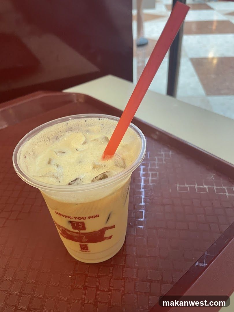 Iced Coffee Drink on Tray