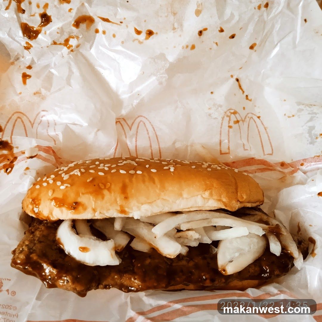 McDonald's Sandwich with Sauce and Onions