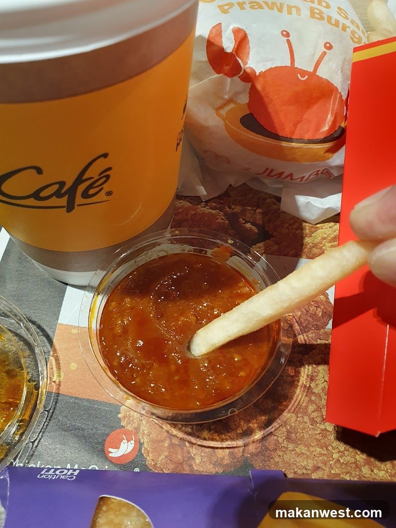 Fast Food Meal with Dipping Sauce