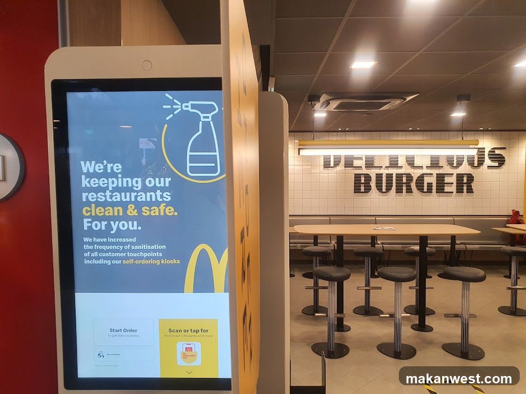 McDonald's Interior with Self-Ordering Kiosk