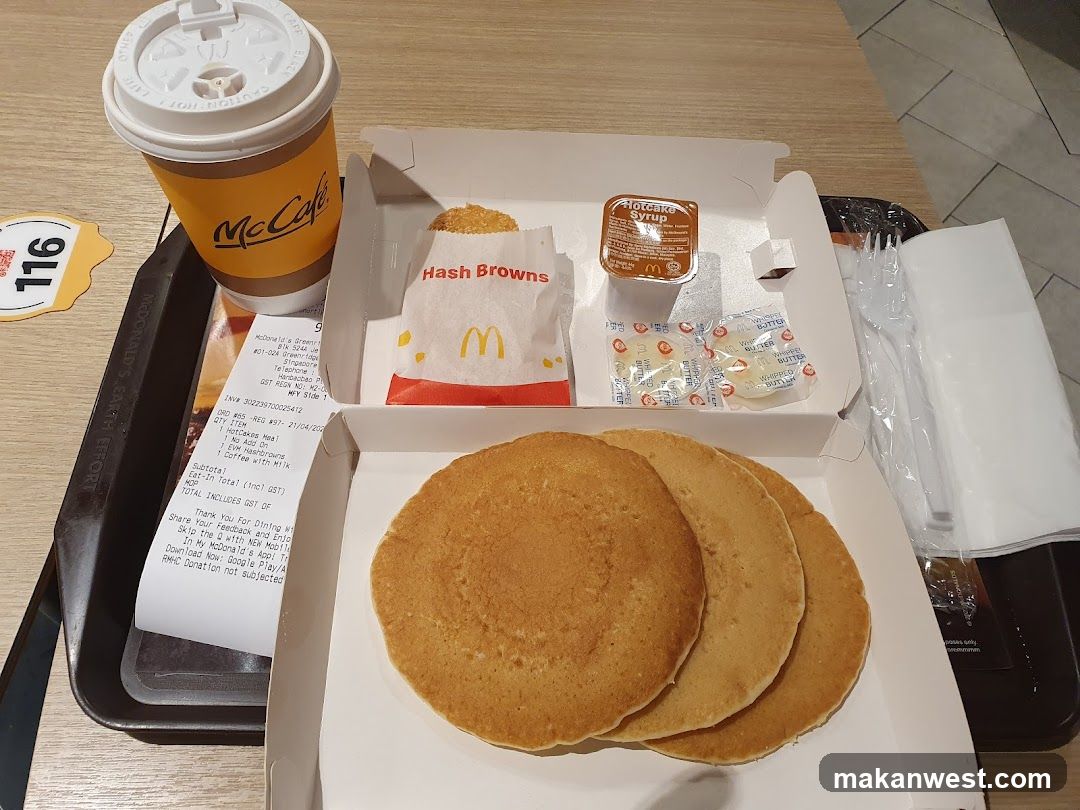 McDonald's Meal with Pancakes and Hash Browns