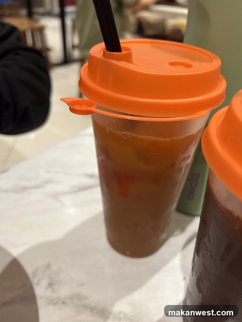 Orange Cup with Iced Drink