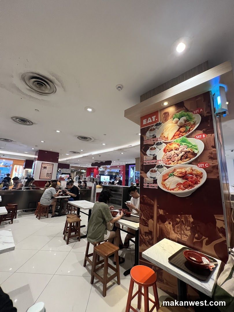 Food Court Interior with Menu Display